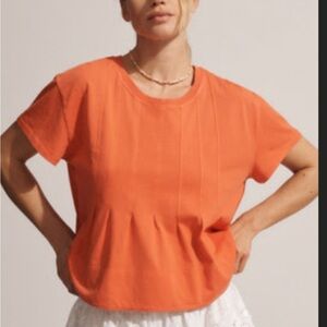 NWT ✨Anthropologie Pilcro Pleated Swing Tee